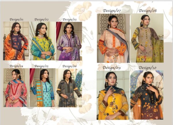 SIGNATURE BY PALWASHA AREEB ARTS VOL # 11 UNSTITCHED 3PC LAWN SUIT NEW COLLECTION 2025
