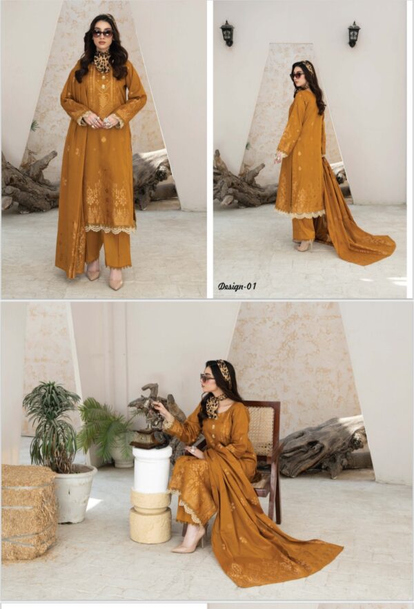 SIGNATURE BY PALWASHA AREEB ARTS VOL #04  UNSTITCHED 3PC LAWN SUIT NEW COLLECTION 2025 - Image 6
