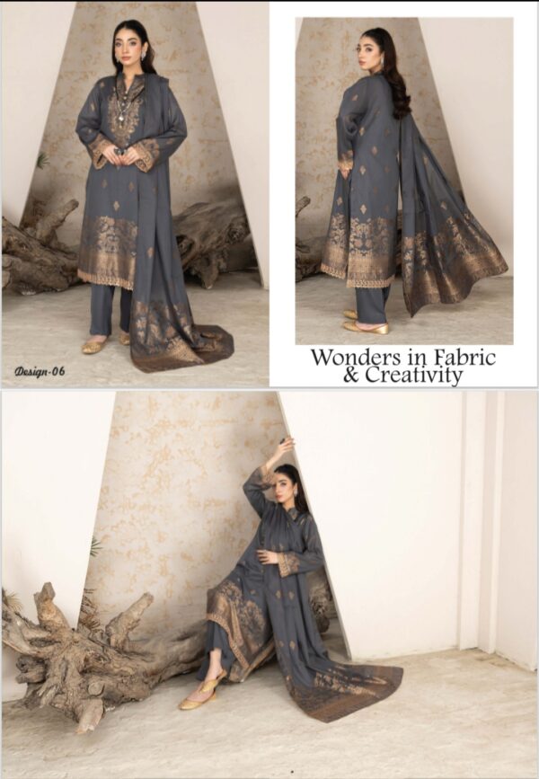 SIGNATURE BY PALWASHA AREEB ARTS VOL #04  UNSTITCHED 3PC LAWN SUIT NEW COLLECTION 2025 - Image 5