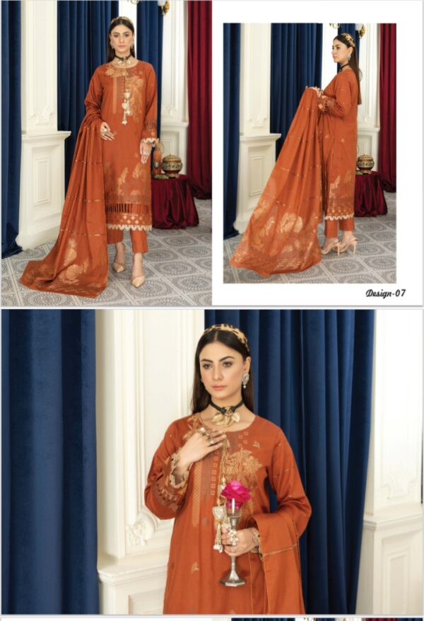 SIGNATURE BY PALWASHA AREEB ARTS VOL #04  UNSTITCHED 3PC LAWN SUIT NEW COLLECTION 2025 - Image 4