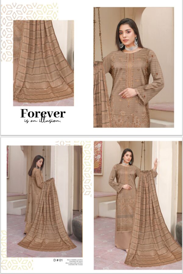 RAWAYAT BY RANG NOOR BY AJMAL FABRICS UNSTITCHED 3PC LAWN SUIT NEW COLLECTION 2025 - Image 5