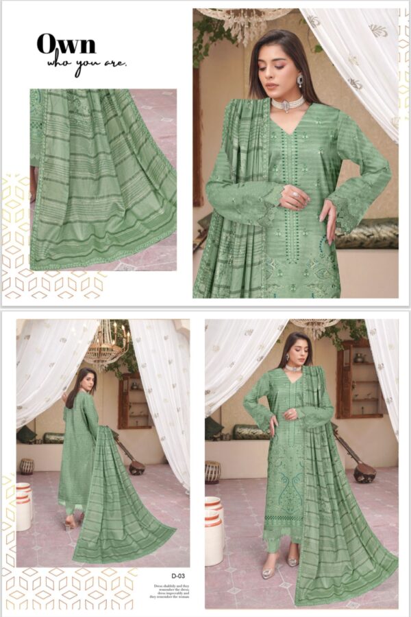RAWAYAT BY RANG NOOR BY AJMAL FABRICS UNSTITCHED 3PC LAWN SUIT NEW COLLECTION 2025 - Image 2