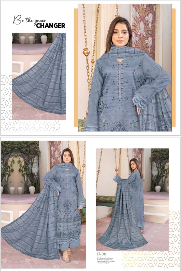 RAWAYAT BY RANG NOOR BY AJMAL FABRICS UNSTITCHED 3PC LAWN SUIT NEW COLLECTION 2025 - Image 3