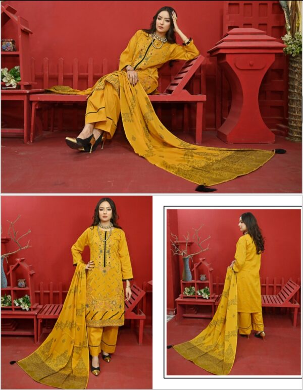 SIRHA VOL5 UNSTITSHED LAWN 3 PC SUIT NEW COLLECTION 2025 - Image 4