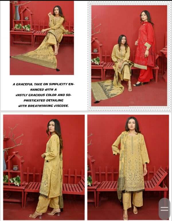 SIRHA VOL5 UNSTITSHED LAWN 3 PC SUIT NEW COLLECTION 2025 - Image 3