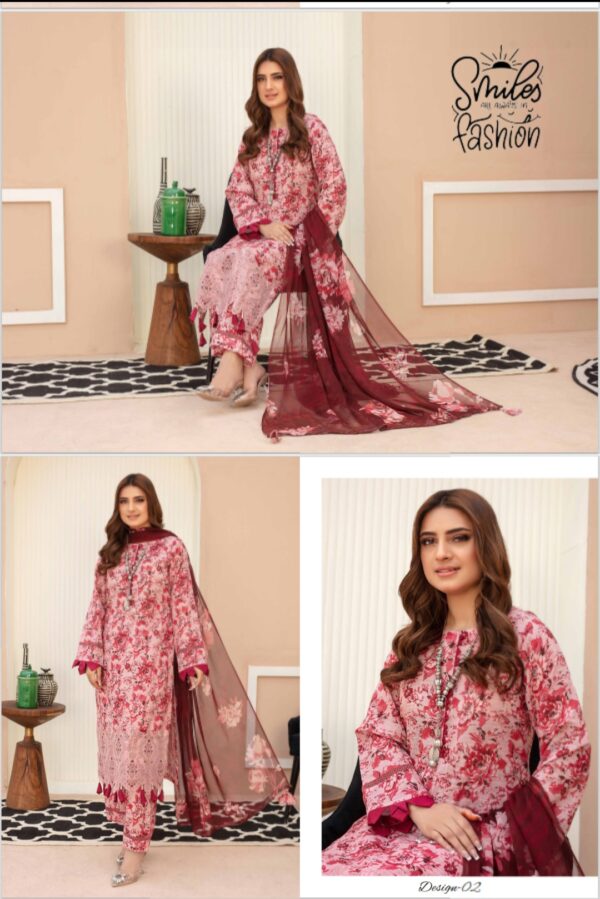MOMENT BY ZARA MEER VOL 209 UNSTITICHED LAWN 3PC SUIT NEW COLLECTION 2025 - Image 7