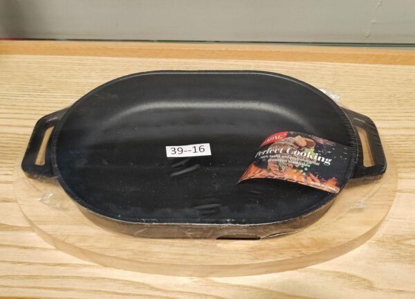 Heavy Duty Cast Iron Oval Sizzler, Item Code:(39-16)