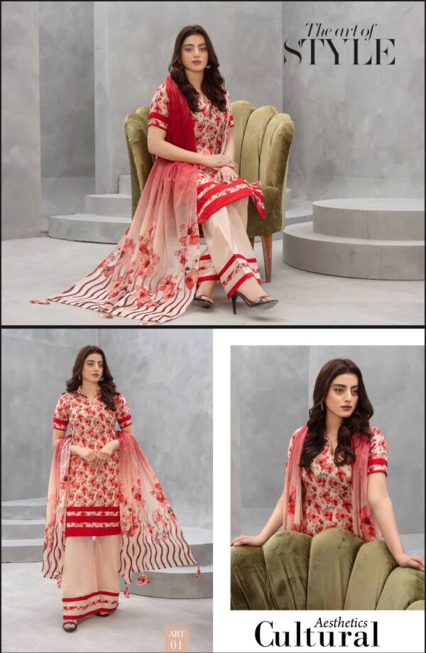 Floral Forest Luxury Digital Lawn Collection By Zara Meer (Un Stitched) 3 Piece, Vol 188, New Collection 2025: - Image 6