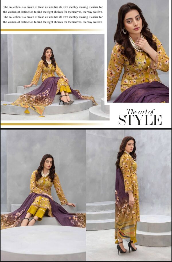 Floral Forest Luxury Digital Lawn Collection By Zara Meer (Un Stitched) 3 Piece, Vol 188, New Collection 2025: - Image 7