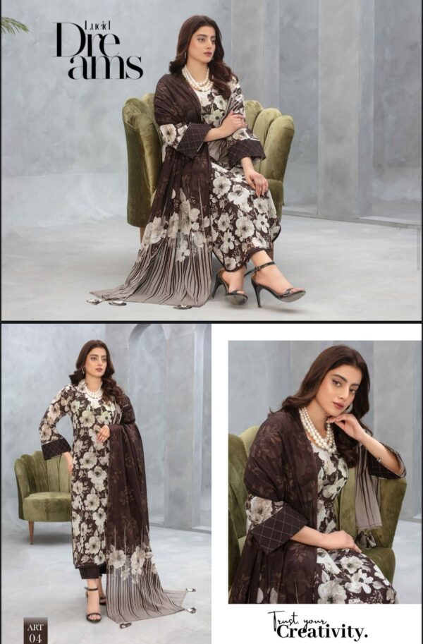 Floral Forest Luxury Digital Lawn Collection By Zara Meer (Un Stitched) 3 Piece, Vol 188, New Collection 2025: - Image 8