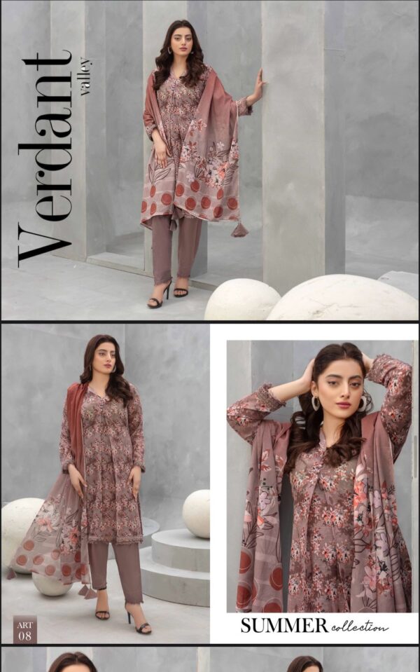 Floral Forest Luxury Digital Lawn Collection By Zara Meer (Un Stitched) 3 Piece, Vol 188, New Collection 2025: - Image 9