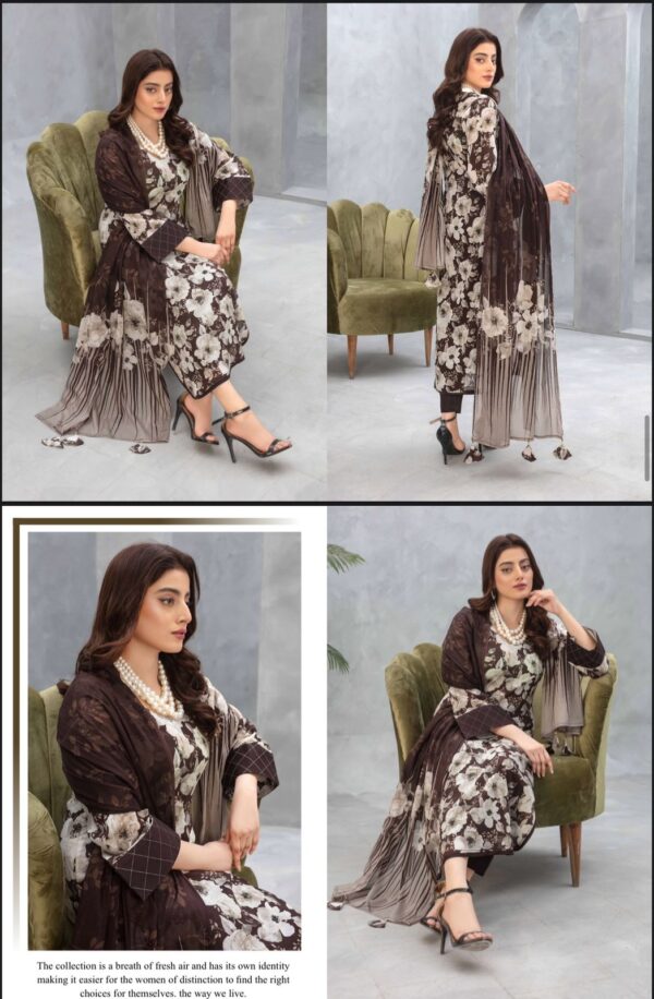 Floral Forest Luxury Digital Lawn Collection By Zara Meer (Un Stitched) 3 Piece, Vol 188, New Collection 2025: - Image 14