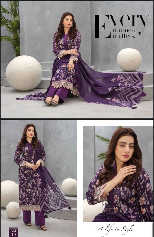 Floral Forest Luxury Digital Lawn Collection By Zara Meer (Un Stitched) 3 Piece, Vol 188, New Collection 2025: - Image 13