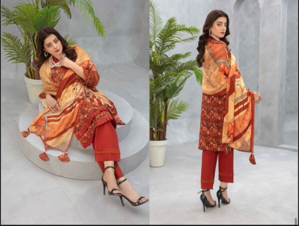 Floral Forest Luxury Digital Lawn Collection By Zara Meer (Un Stitched) 3 Piece, Vol 188, New Collection 2025: - Image 24