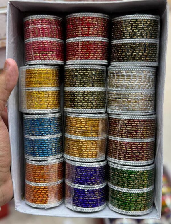 Kids Bangles Pack of 12 Multicolor Designer Glass Bangles(Kaanch Ki Chudiyan)(24 Bangles In Each Multi Color Set): - Image 4