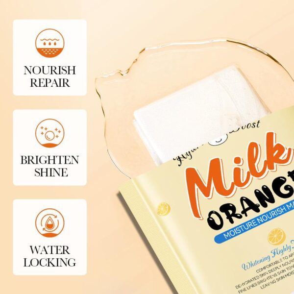 SADOER Milk and Orange Moisturizing and Nourishing Mask, Hydrating and Nourishing Mask. - Image 3