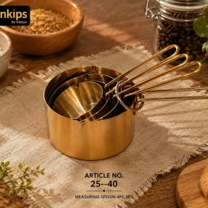 Golden stainless steel measuring spoon 4 pc (20-40)