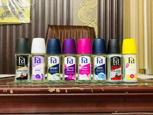 FA Roll On Deodorant Available In 8 Different Fragrances For Women & Men,50ML: