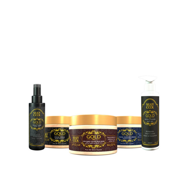Silky Cool Gold Facial Set Large 5 Products: