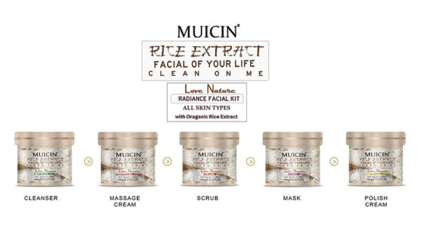 MUICIN Rice Extract Illuminating Facial Kit-5steps - Image 2