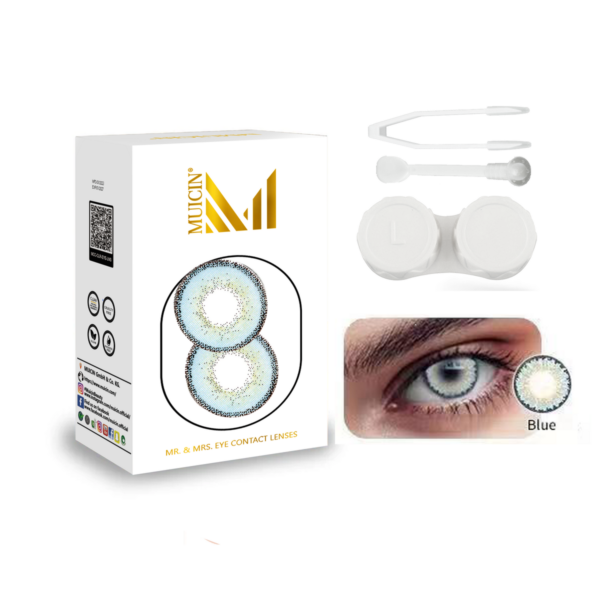 Muicin Mr & Mrs Party Colored Contact Lenses, Vibrant Eye Transformation (Blue).