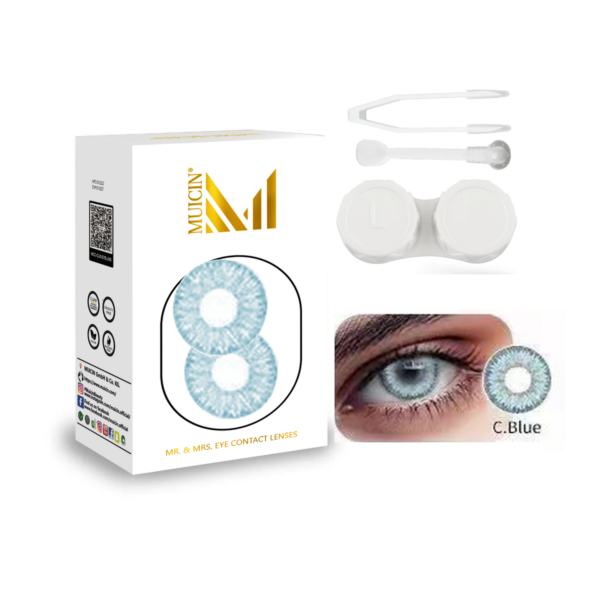 Muicin Mr & Mrs Party Colored Contact Lenses, Vibrant Eye Transformation (C.Blue).