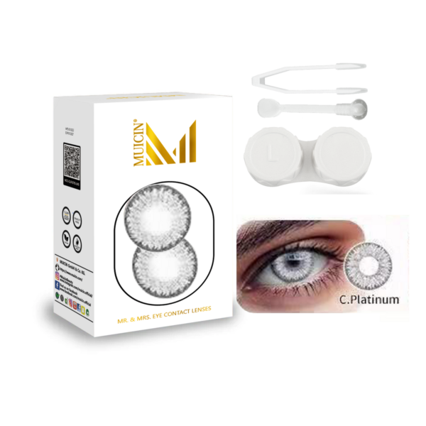 Muicin Mr & Mrs Party Colored Contact Lenses, Vibrant Eye Transformation (C.Platinum). - Image 2