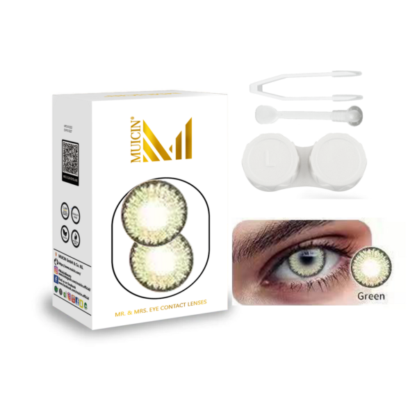Muicin Mr & Mrs Party Colored Contact Lenses, Vibrant Eye Transformation (Green).