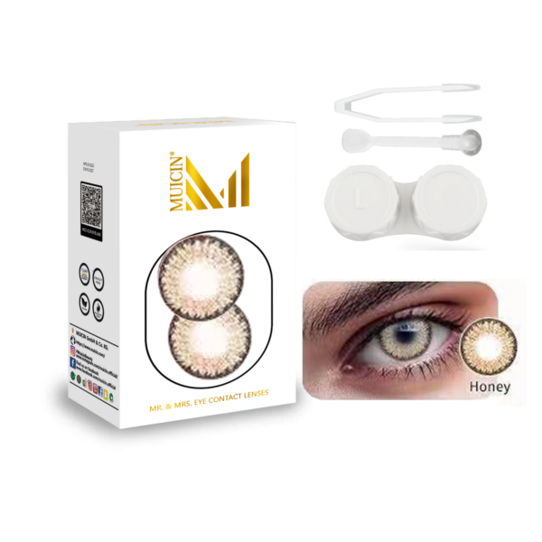 Muicin Mr & Mrs Party Colored Contact Lenses, Vibrant Eye Transformation (Honey).