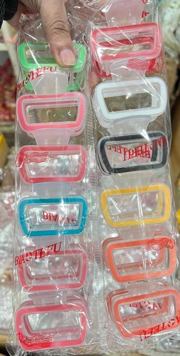 Multicolor Plastic Made Hair Claw Catcher/Chutki Set of 12: