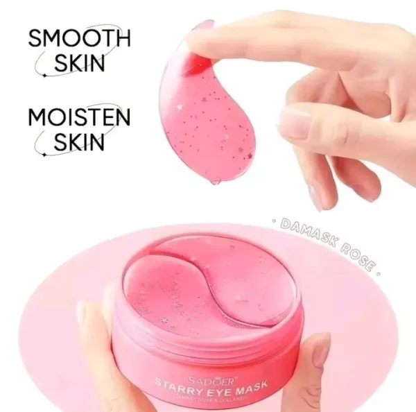 Under Eye Mask Starry Patches Dark Circle Wrinkles Collagen Skincare Pink - Image 4