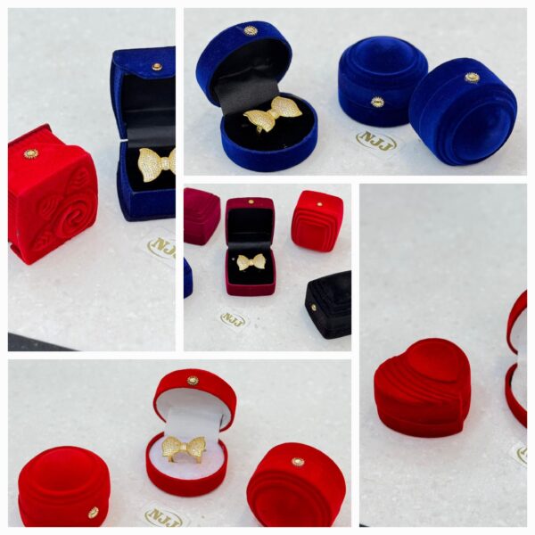 Elegant Velvet Fancy Ring box 12 pc