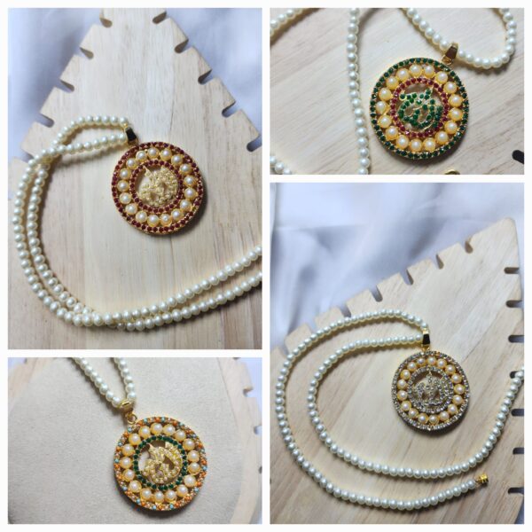 Casting Made Calligraphy Pendent With Mala Exclusive By Unique Fancy Jewelry