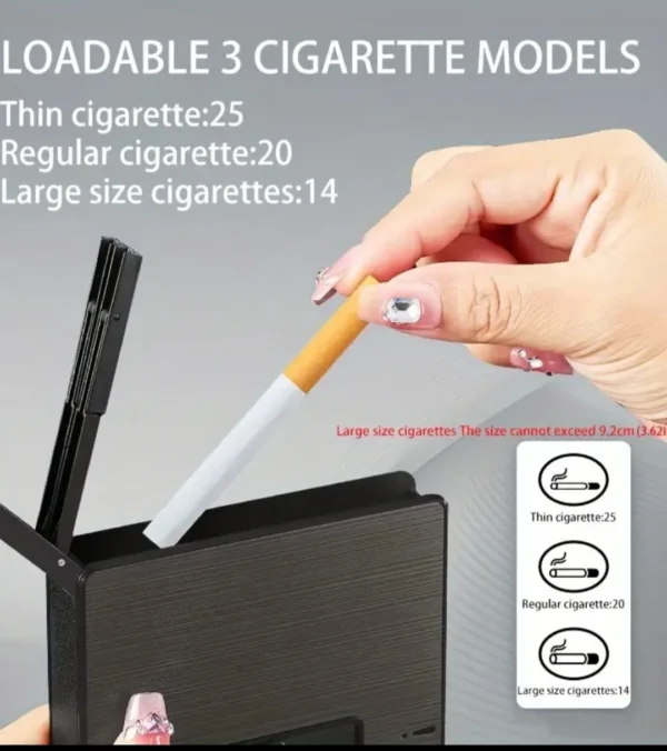 Stylish Cigarette Case 2 IN 1  Automatic Pocket Lighter - Image 4