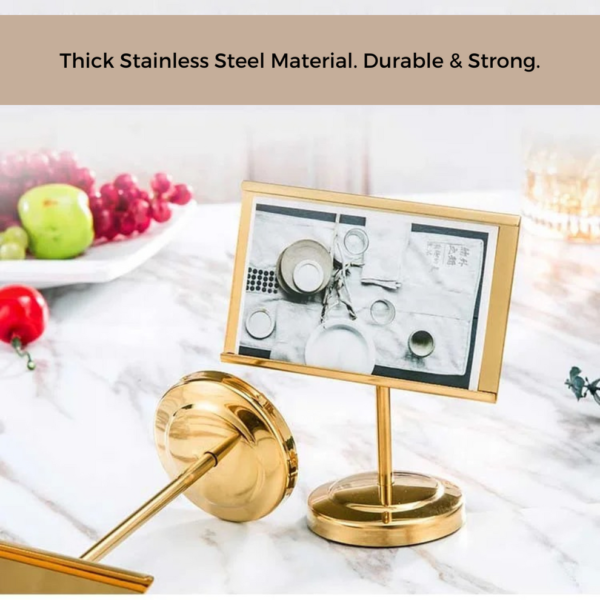 Hotel Buffet Label Rack, Price Tag Display Stand, Food Sign Holder, Desk Sign Stand. - Image 5