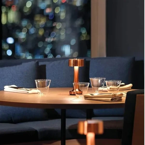 LED Table Lamp, Rechargeable Battery Electroplating Night Light for Bedroom, Living Room, Restaurant, Indoor, Outdoor And Camping. - Image 5