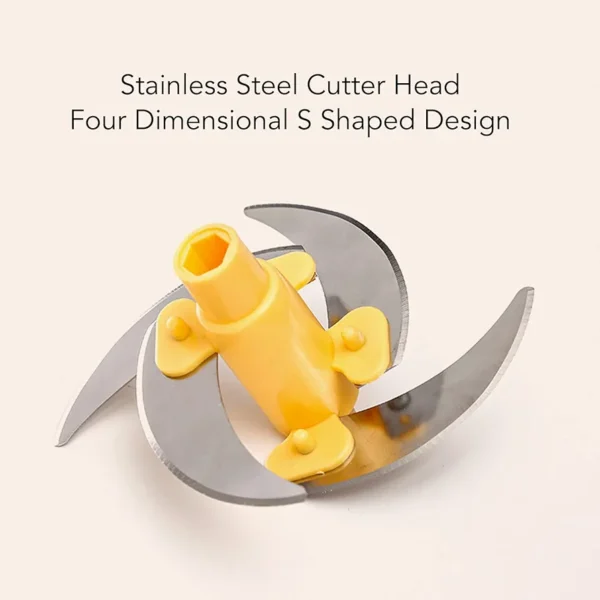 Food Chopper, Food Chopper Hand Held Vegetables Chopper with Container Hand Crank Food Processor. - Image 5