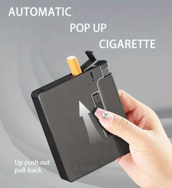 Stylish Cigarette Case 2 IN 1  Automatic Pocket Lighter - Image 5