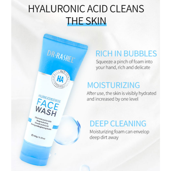 Dr.Rashel Hyaluronic Acid Moisturizing and Smooth Face Wash, 100 g. - Image 4