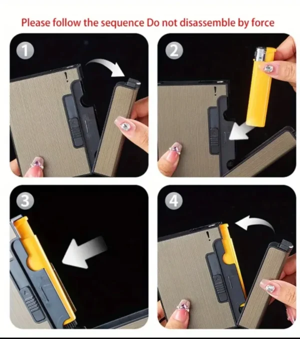 Stylish Cigarette Case 2 IN 1  Automatic Pocket Lighter - Image 6