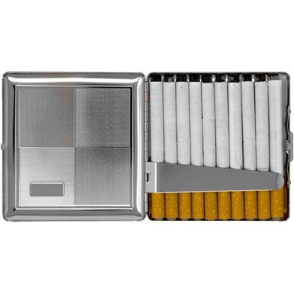 Silver Compact Metal-Plated Cigarette Case - Image 4