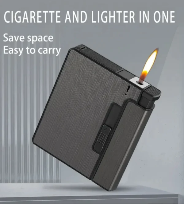 Stylish Cigarette Case 2 IN 1  Automatic Pocket Lighter - Image 7