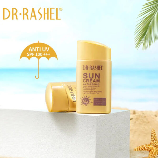 DR.RASHEL Gold & Collagen Anti-Aging Sun Cream 80 g SPF 100. - Image 5