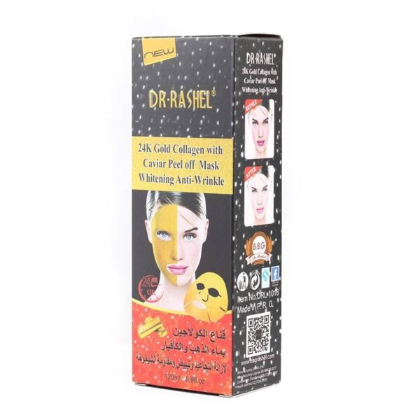 Dr.Rashel 24 k Gold Collagen With Caviar Peel Off Whitening Anti-wrinkle Mask 120 ml. - Image 4