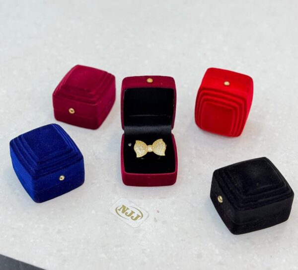 Elegant Velvet Fancy Ring box 12 pc - Image 3