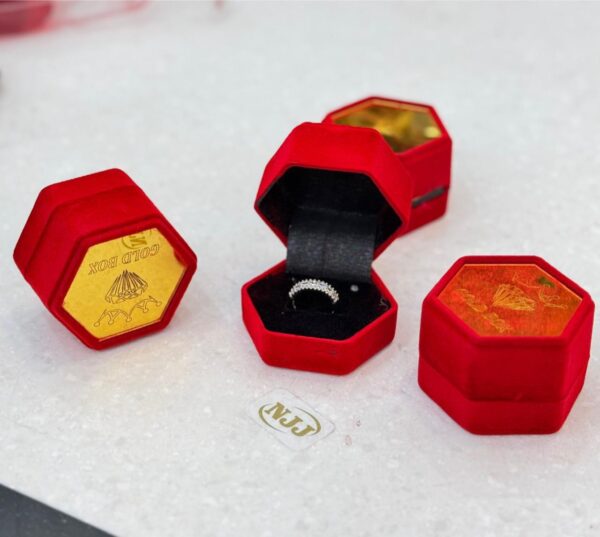 Red Velvet Fancy Ring box 12 pc - Image 6
