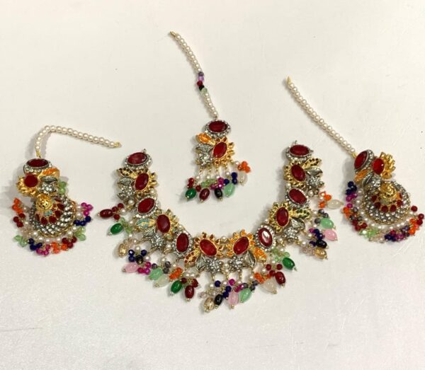Graceful Fancy Choker Set With Tikka Available in Different Colors