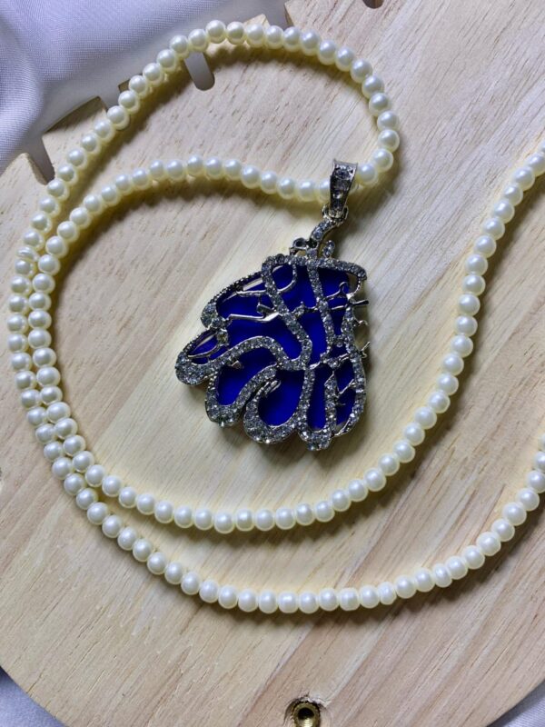 Casting Made Calligraphy Pendant With Mala Exclusive By Unique Fancy Jewellery Available In 8 Colors. - Image 3