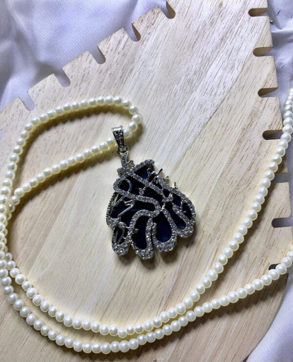 Casting Made Calligraphy Pendant With Mala Exclusive By Unique Fancy Jewellery Available In 8 Colors. - Image 5
