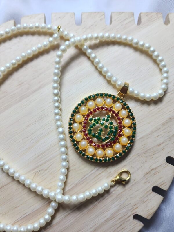 Casting Made Calligraphy Pendent With Mala Exclusive By Unique Fancy Jewelry - Image 5